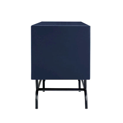 DH BASIC Modern 60-inch 3-Drawer Media Cabinet TV Stand with Cable Hole by Denhour