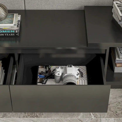 Extendable TV Stand Storage Media Console Modern Entertainment Center