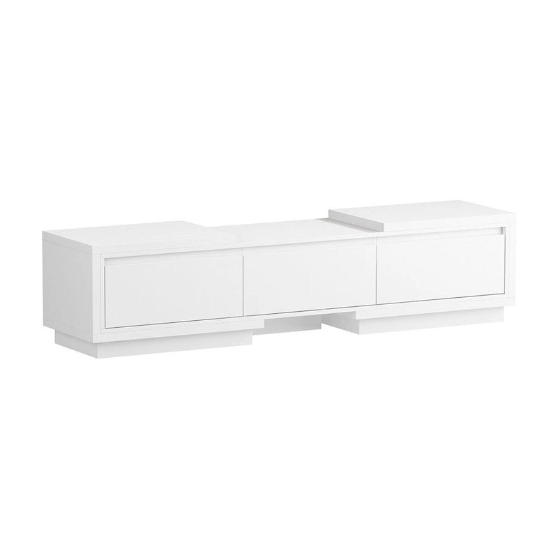 Extendable TV Stand Storage Media Console Modern Entertainment Center