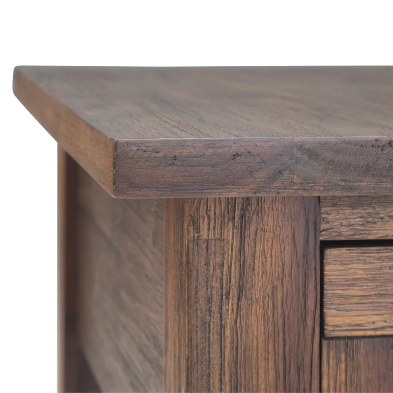 WYNDENHALL Garret SOLID ACACIA WOOD 14 inch Wide Rectangle Rustic Narrow Side Table - 14 W x 24 D x 20 H