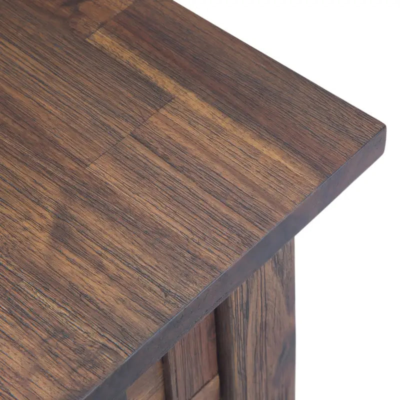 WYNDENHALL Garret SOLID ACACIA WOOD 14 inch Wide Rectangle Rustic Narrow Side Table - 14 W x 24 D x 20 H