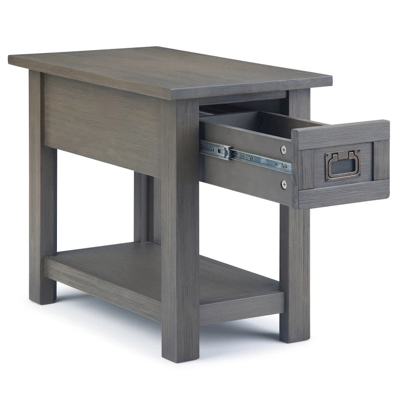 WYNDENHALL Garret SOLID ACACIA WOOD 14 inch Wide Rectangle Rustic Narrow Side Table - 14 W x 24 D x 20 H