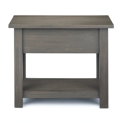 WYNDENHALL Garret SOLID ACACIA WOOD 14 inch Wide Rectangle Rustic Narrow Side Table - 14 W x 24 D x 20 H