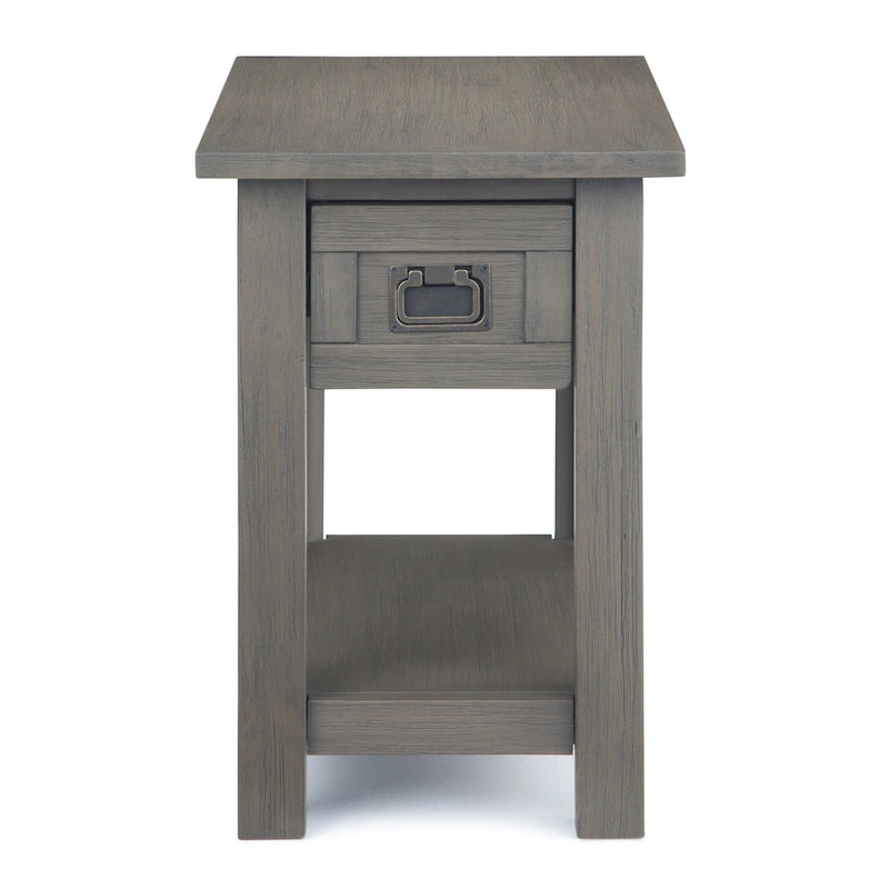 WYNDENHALL Garret SOLID ACACIA WOOD 14 inch Wide Rectangle Rustic Narrow Side Table - 14 W x 24 D x 20 H