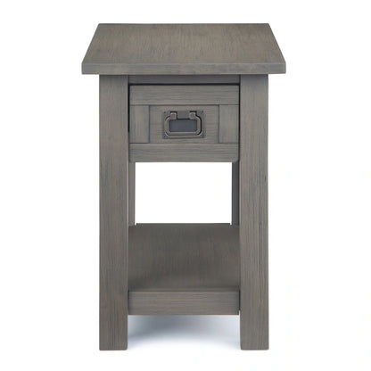 WYNDENHALL Garret SOLID ACACIA WOOD 14 inch Wide Rectangle Rustic Narrow Side Table - 14 W x 24 D x 20 H