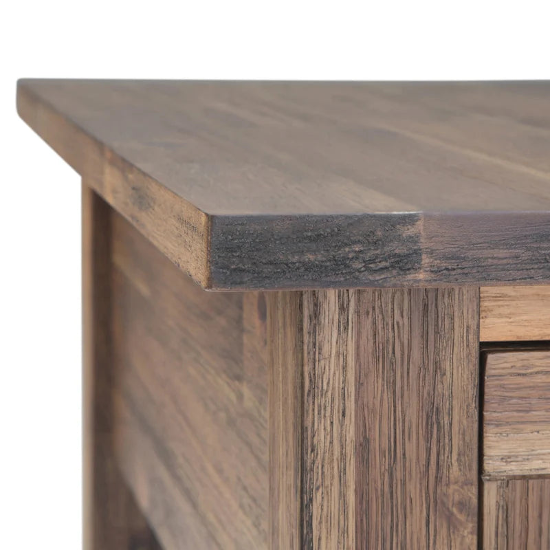 WYNDENHALL Garret SOLID ACACIA WOOD 14 inch Wide Rectangle Rustic Narrow Side Table - 14 W x 24 D x 20 H
