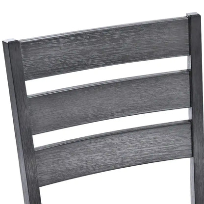 Slat Back Wood Dining Chairs Set of 4