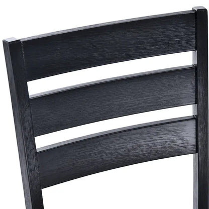 Slat Back Wood Dining Chairs Set of 4