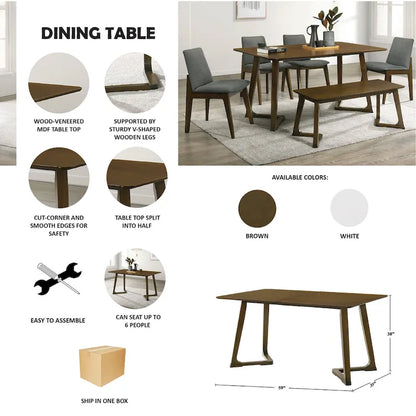 CraftPorch Mid-century Modern Dining Table