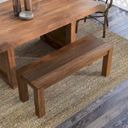 Anaisha Rustic Solid Mango Wood Dining Bench by Furniture of America