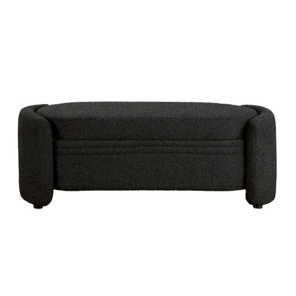 DH BASIC Pressice Contemporary Boucle Storage Bench for Bedroom Entryway by Denhour