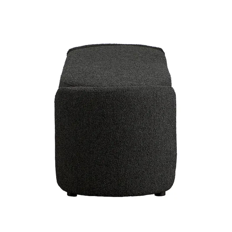 DH BASIC Pressice Contemporary Boucle Storage Bench for Bedroom Entryway by Denhour