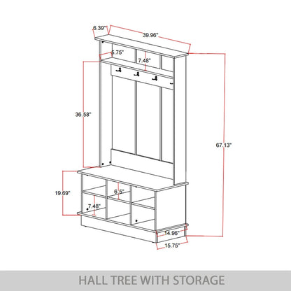 CraftPorch Modern and Contemporary Hall Tree with Storage