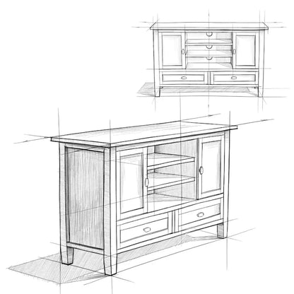 WYNDENHALL Norfolk Transitional TV Media Stand For TVs up to 50 inches