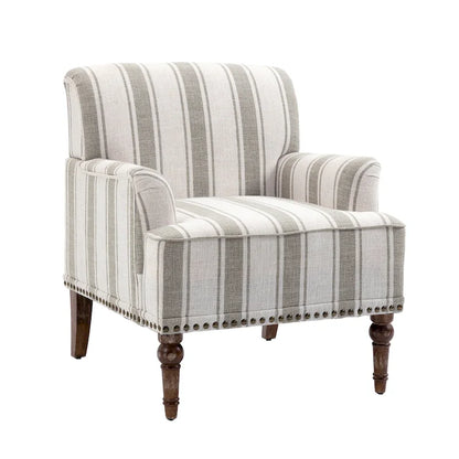 Modern Striped Accent Chairs with Arms