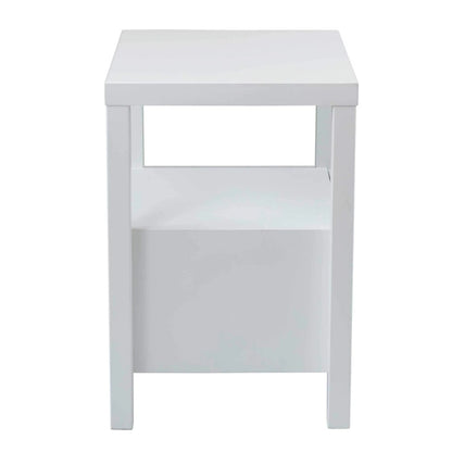 Painted Solid Acacia Wood Storage End Table by East at Main
