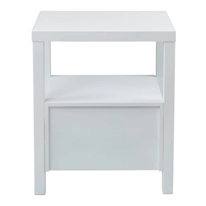 Painted Solid Acacia Wood Storage End Table by East at Main