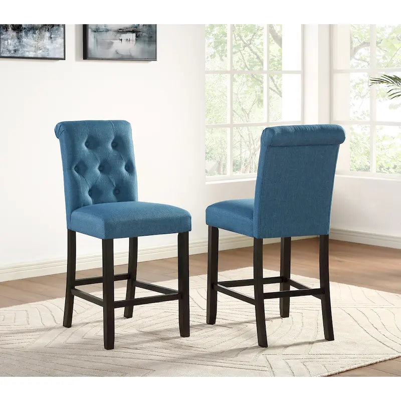 Roundhill Furniture Leviton Counter Height Antique Black Finished Wood 5-piece Dining Set