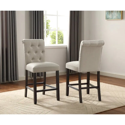 Roundhill Furniture Leviton Counter Height Antique Black Finished Wood 5-piece Dining Set