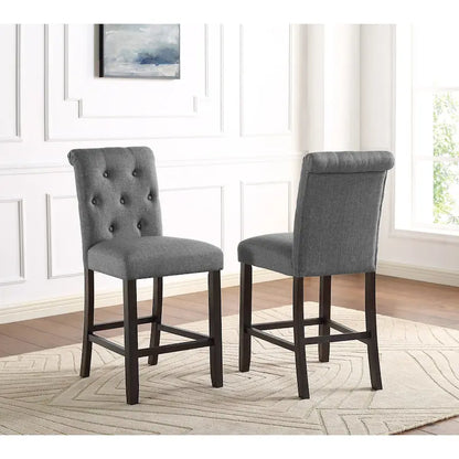 Roundhill Furniture Leviton Counter Height Antique Black Finished Wood 5-piece Dining Set