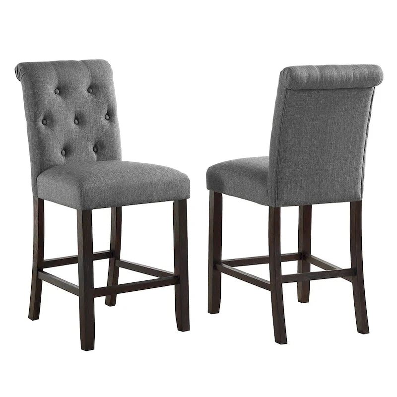 Roundhill Furniture Leviton Counter Height Antique Black Finished Wood 5-piece Dining Set