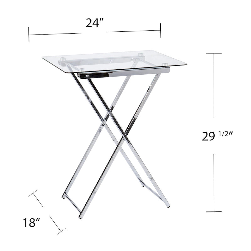 SEI Furniture Hinding Folding Tray Table
