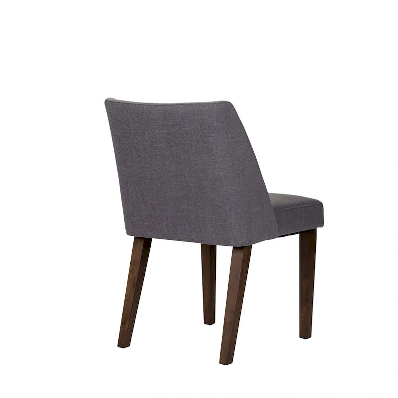 Space Savers Dining Chairs Set Walnut and Linen Upholstery 2 Piece - Various Colors