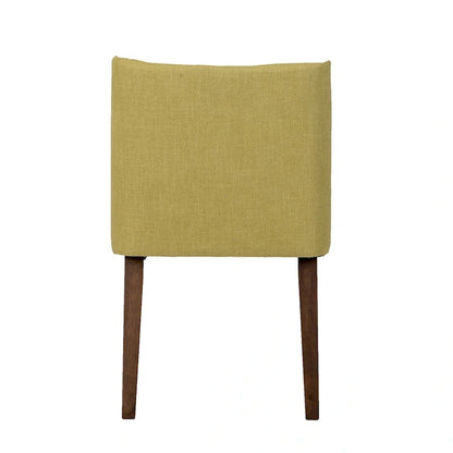 Space Savers Dining Chairs Set Walnut and Linen Upholstery 2 Piece - Various Colors