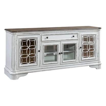 Magnolia Manor Mirrored Entertainment TV Stand - 2 Finishes
