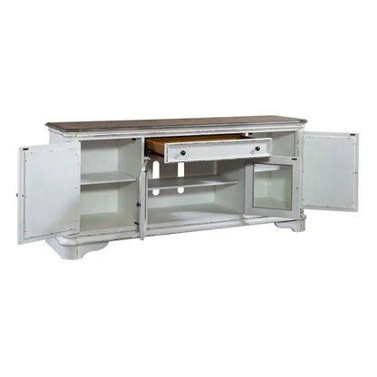 Magnolia Manor Mirrored Entertainment TV Stand - 2 Finishes