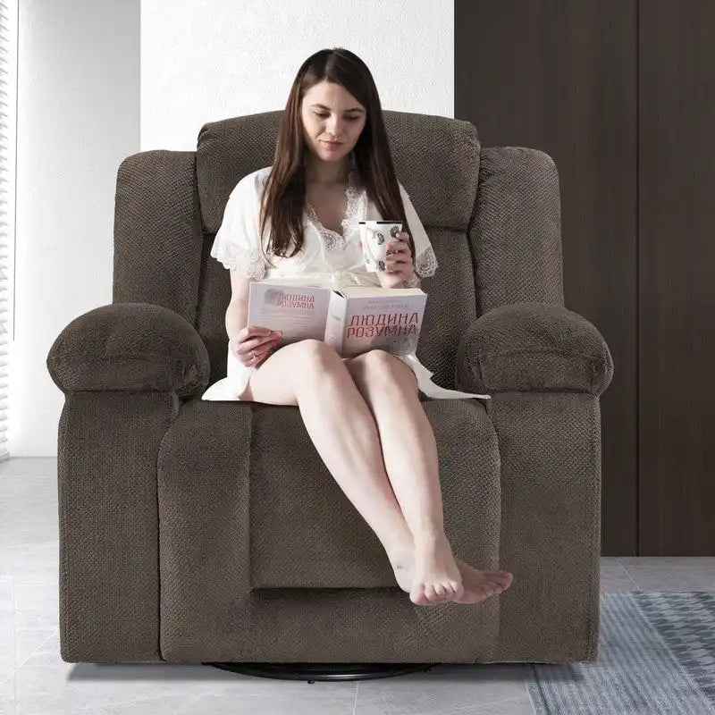 Rocker and Swivel Upholstered Recliner
