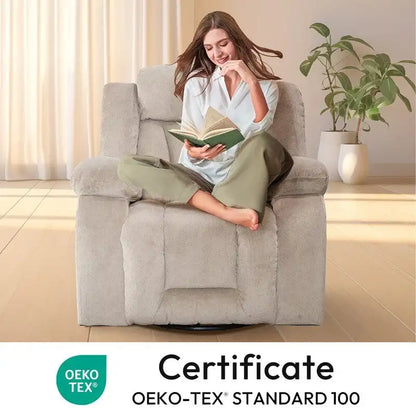 Rocker and Swivel Upholstered Recliner