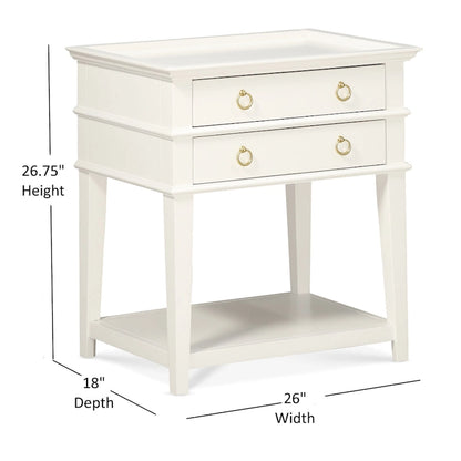 Collette 2-Drawer Tray Top Nightstand by Greyson Living