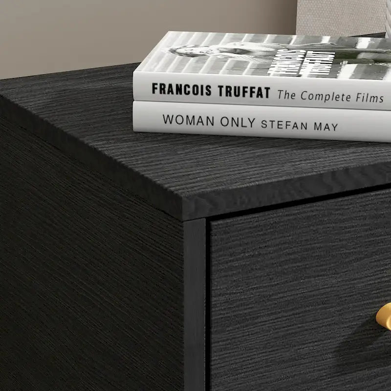 Timechee 23.6 Tall 1 - Drawer Wood Nightstand Metal Legs(1 Piece)