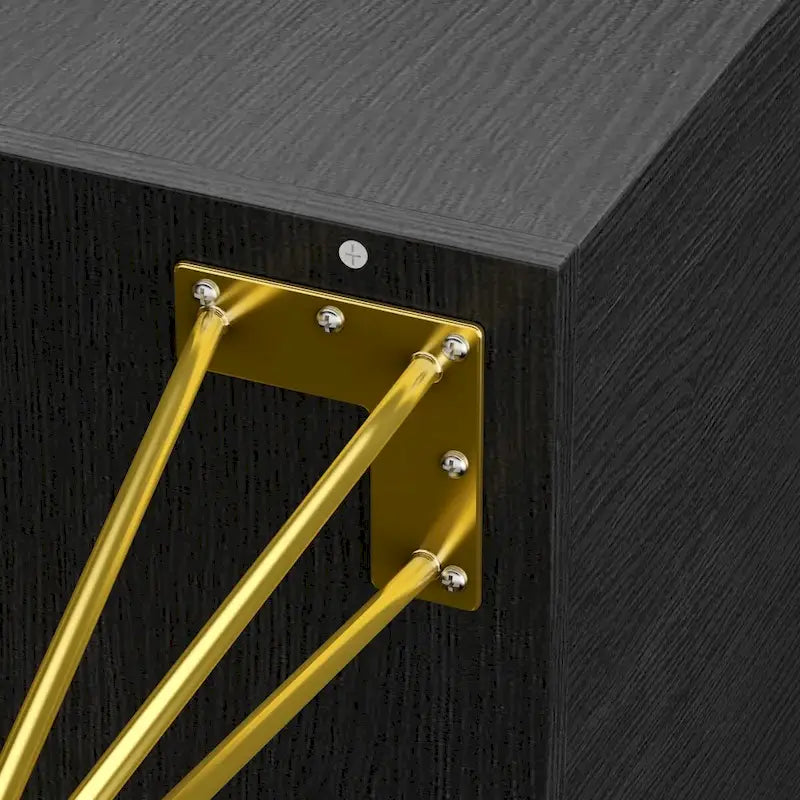 Timechee 23.6 Tall 1 - Drawer Wood Nightstand Metal Legs(1 Piece)
