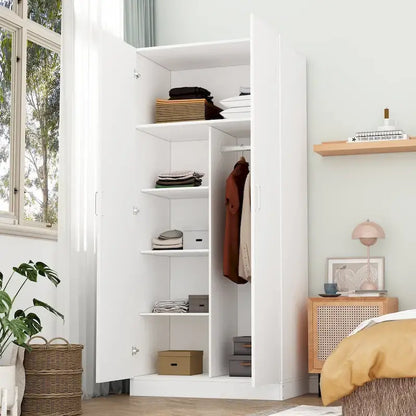 5-Tier Amoires Wardrobe Cabinet With 2 Doors