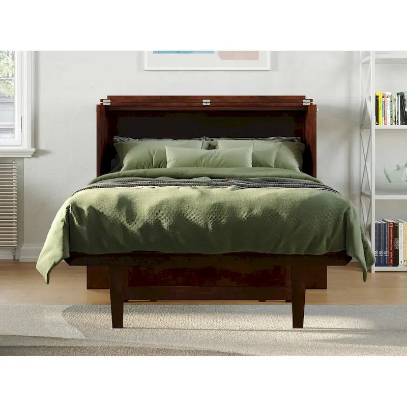 Northampton Full Murphy Bed Desk in Walnut