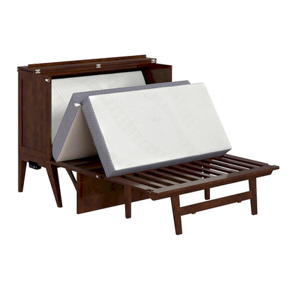 Northampton Full Murphy Bed Desk in Walnut