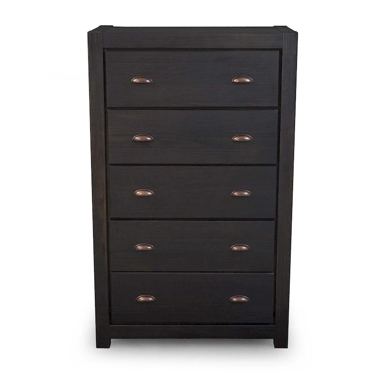 Grain Wood Furniture Montauk 5-drawer Solid Wood Chest