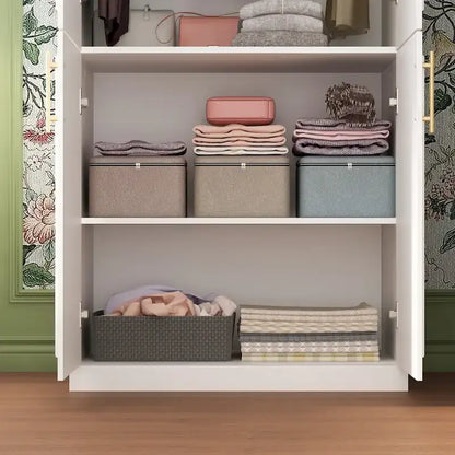 74.8H Large Modular Wardrobe Cloest Armoire Cabinet Glass Door