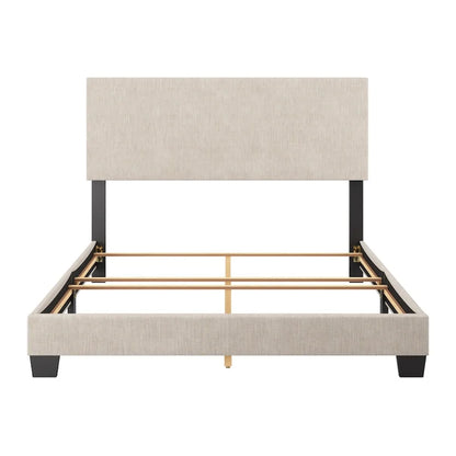 Nova Upholstered Modern Queen Bed, Box Spring Required