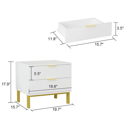 2-drawer Nightstand for Home