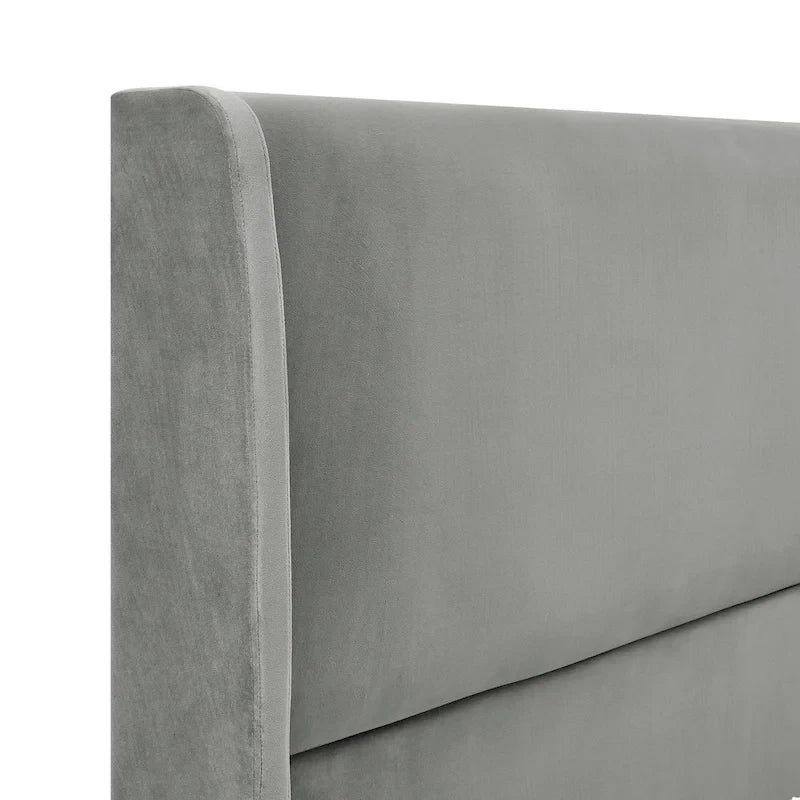 Roundhill Furniture Rozitta Upholstered Wingback Platform Bed