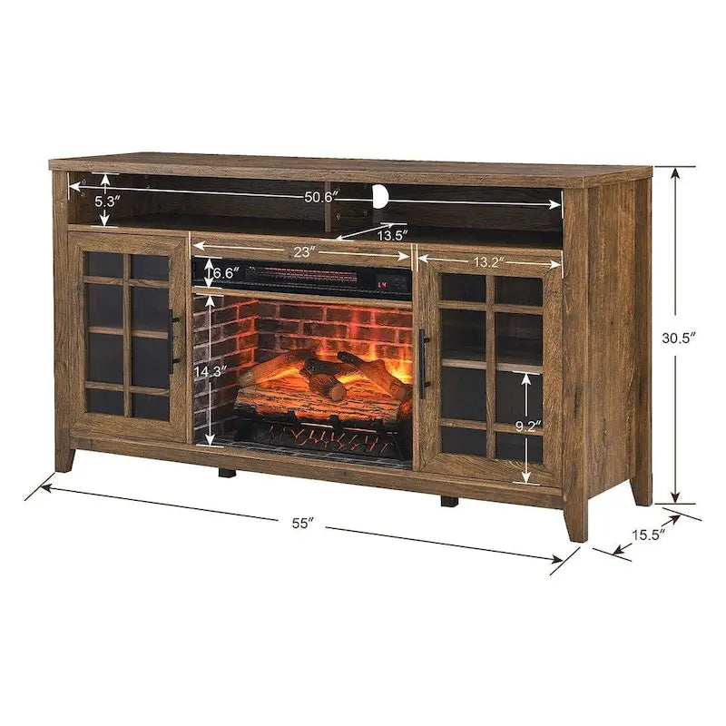 TV Stand for TVs up to 55 with Electric Fireplace