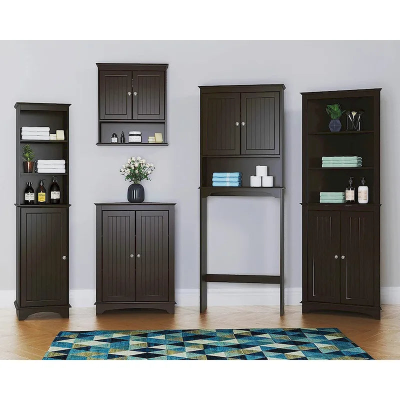 Spirich-Bathroom Shelf Storage Cabinet Over the Toilet with door