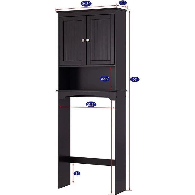 Spirich-Bathroom Shelf Storage Cabinet Over the Toilet with door