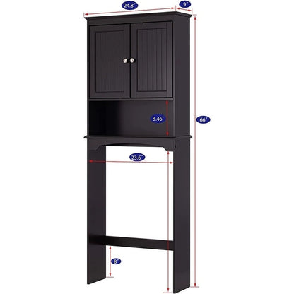 Spirich-Bathroom Shelf Storage Cabinet Over the Toilet with door