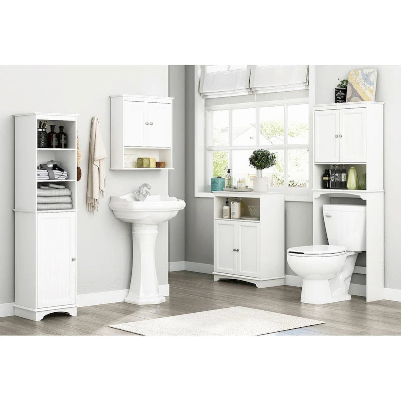 Spirich-Bathroom Shelf Storage Cabinet Over the Toilet with door