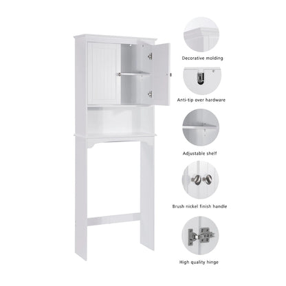 Spirich-Bathroom Shelf Storage Cabinet Over the Toilet with door