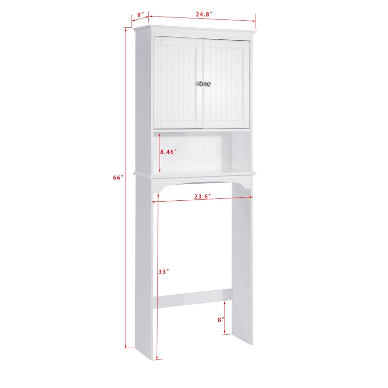 Spirich-Bathroom Shelf Storage Cabinet Over the Toilet with door